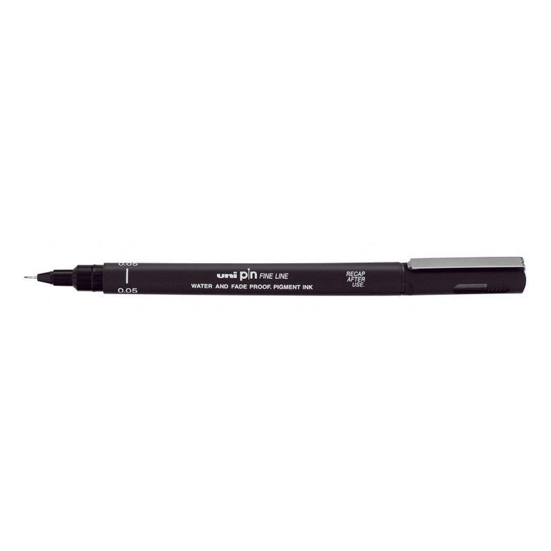Uni-ball PIN005 Rotulador Calibrado - Punta Poliacetal 0.05mm - Tinta Pigmentada Resistente al Agua y Luz - Color Negro