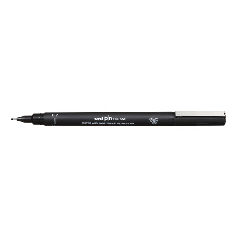 Uni-ball PIN07-200(S) Rotulador Calibrado - Punta Poliacetal 0.7mm - Tinta Pigmentada Resistente al Agua y Luz - Trazo Nitido y Suave - Color Negro