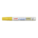 Uni-ball PX-20 Marcador de Pintura - Punta Acrilica de Bala 2.2-2.8mm - Permanente en Todas las Superficies - Resistente a Luz y Agua - Cuerpo de Aluminio - Color Amarillo