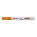 Uni-ball PX-20 Paint Marker - Marcador de Pintura - Punta Acrilica de Bala 2.2-2.8mm - Permanente en Todas las Superficies - Resistente a Luz y Agua - Color Naranja