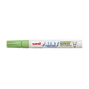 Uni-ball PX-20 Paint Marker - Marcador de Pintura - Punta Acrilica de Bala 2.2-2.8mm - Permanente en Todas las Superficies - Resistente a Luz y Agua - Color Verde Claro