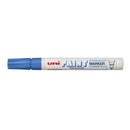 Uni-ball PX-20 Paint Marker - Marcador de Pintura - Punta Acrilica de Bala 2.2-2.8mm - Permanente en Todas las Superficies - Resistente a Luz y Agua - Color Azul Claro