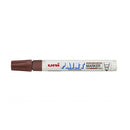 Uni-ball PX-20 Paint Marker - Marcador de Pintura - Punta Acrilica de Bala 2.2-2.8mm - Permanente en Todas las Superficies - Resistente a Luz y Agua - Cuerpo de Aluminio - Color Marrón