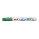 Uni-ball PX-20Marcador de Pintura - Punta Acrilica de Bala 2.2-2.8mm - Permanente en Todas las Superficies - Resistente a Luz y Agua - Cuerpo de Aluminio - Color Verde