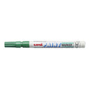 Uni-ball PX-21 Paint Marker - Marcador de Pintura - Punta Acrilica de Bala 0.8-1.2mm - Permanente en Todas las Superficies - Resistente a Luz y Agua - Cuerpo de Aluminio - Color Verde