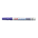 Uni-ball PX-21 Paint Marker - Marcador de Pintura - Punta Acrilica de Bala 0.8-1.2mm - Permanente en Todas las Superficies - Resistente a Luz y Agua - Cuerpo de Aluminio - Color Violeta