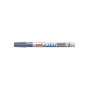 Uni-ball PX-21 Paint Marker - Marcador de Pintura - Punta Acrilica de Bala 0.8-1.2mm - Permanente en Todas las Superficies - Resistente a Luz y Agua - Cuerpo de Aluminio - Color Gris