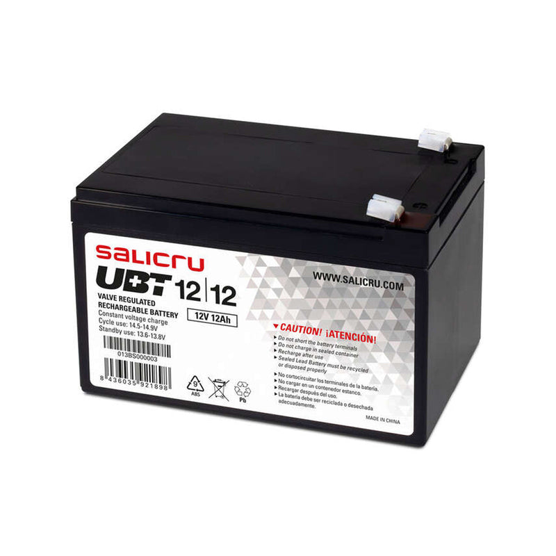 Salicru UBT 12/12 Bateria AGM Recargable de 12 Ah / 12 V - Color Negro