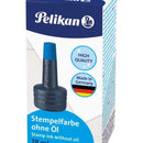Pelikan Bote de Tinta para Tampones 28ml - Sin Aceite - Secado Rapido - Resistente al Agua - Color Azul Intenso
