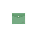 Dohe Sobre Portadocumentos A5 - Cierre de Broche - Polipropileno Cristal Transparente 150 Micras - Color Verde