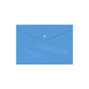 Dohe Sobre Portadocumentos Folio - Cierre de Broche - Polipropileno Cristal Opaco 200 Micras - Color Azul - Pack 10 unidades