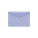 Dohe Sobre Portadocumentos Folio+ - Cierre de Broche - Polipropileno Cristal Transparente 150 Micras - Color Morado