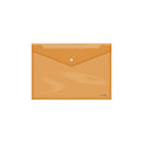 Dohe Sobre Portadocumentos Folio+ - Cierre de Broche - Polipropileno Cristal Transparente 150 Micras - Color Naranja