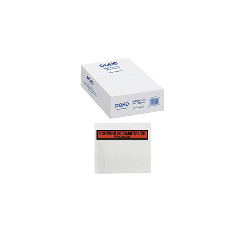 Dohe Caja de 250 Sobres Autoadhesivos - para Envio de Documentos - Packing List Especial Envios