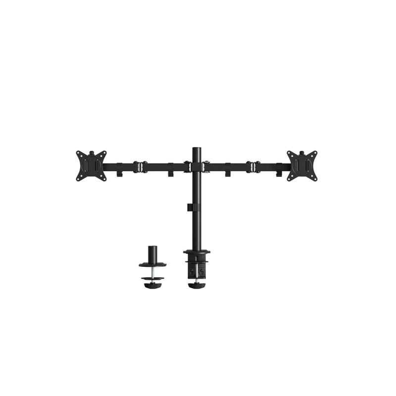 Ewent Soporte de Monitor de Escritorio - 2 Monitores de 13-32"-VESA Maximo 100x100 - Pantalla plana hasta 9 kg- Pantalla Curva hasta 7 kg - Color Negro