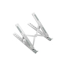 Ewent EW1266 Soporte Plegable de Viaje - Aleacion de Aluminio - Eleva de 5 a 15 cm tu Portatil - Color Plata