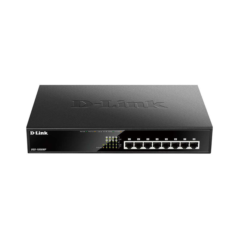 D-Link Switch 8 Puertos Gigabit 10/100/1000 Mbps - PoE+