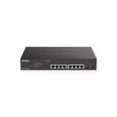 D-Link Switch Semigestionable 8 Puertos Gigabit PoE 130W + 2 Puertos Combo