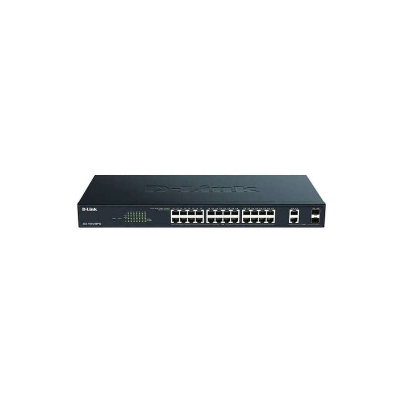 D-Link Switch Semigestionable 24 Puertos Gigabit PoE 370W + 2 Puertos Combo