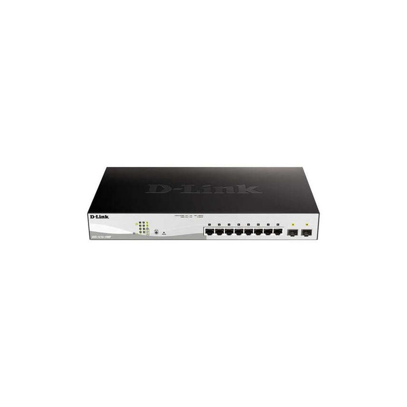 D-Link Switch Semigestionable 8 Puertos Gigabit PoE 65W + 2 Puertos Giga Combo