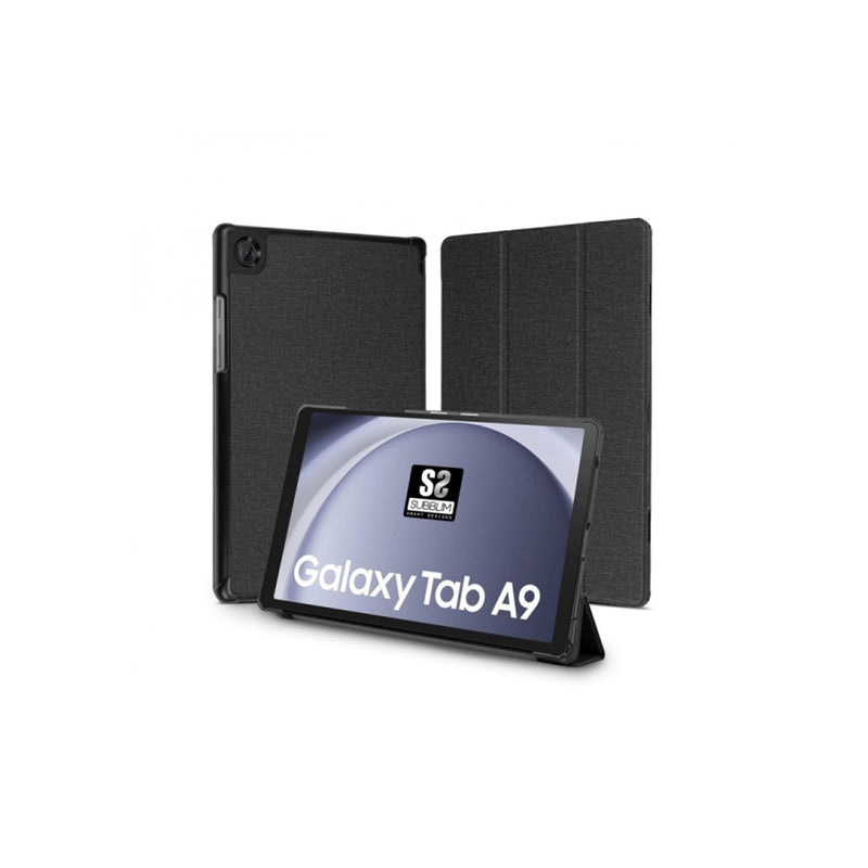 Subblim Funda Exclusiva para Tablet Samsung Galaxy Tab A9 de 8,7″ - Cierre Magnetico - Bordes Reforzados - 2 Posiciones de Soporte - Color Negro