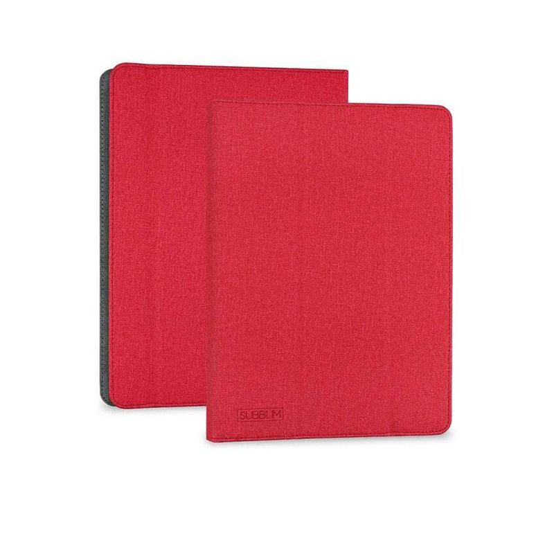 Subblim Funda para Tablets universal - Solapa magnética para cámara trasera - Soporte antideslizante - Compatible con tablets de hasta 10,1" - Resistente a golpes, polvo y rayones - Color Rojo