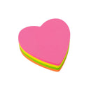 Apli Bloc de 200 Notas Adhesivas con Forma de Corazon 70x70mm - 50 Notas por Color - Colores Fluor
