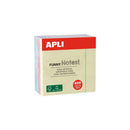 Apli Funny Cubo de 400 Notas Adhesivas 75 x 75 mm - Colores Pastel Surtidos
