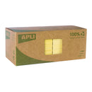 Apli Notas Adhesivas Recicladas Classic 75x75 - 12 Blocs de 100 Hojas - Adhesivo de Calidad - Papel Reciclado - Amarillo