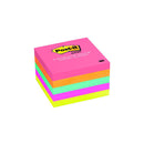 Post-it Bloc de 500 Notas Adhesivas Removibles Colores Neon 76x76mm - Papel con Certificacion PEFC - Colores Surtidos
