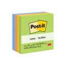 Post-it Bloc de 500 Notas Adhesivas Removibles Ultra Color 76x76mm - Papel con Certificacion PEFC - Colores Surtidos