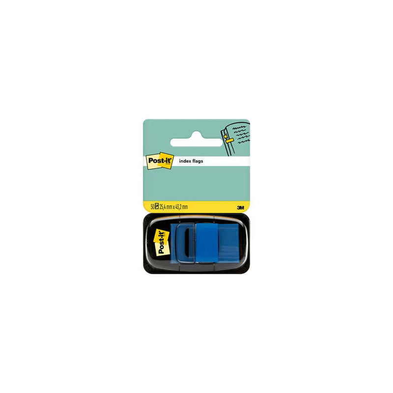 Post-it Index Dispensador con 50 Marcadores Reposicionables 25.4 x 43.2mm - Adherencia Firme - Para Marcar, Señalar o Destacar Informacion - 7100089834 - Color Azul