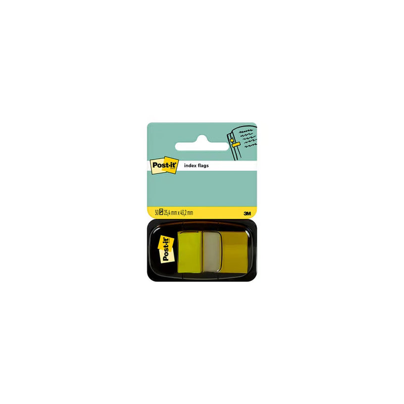 Post-it Index Dispensador con 50 Marcadores Reposicionables 25.4 x 43.2mm - Adherencia Firme - Para Marcar, Señalar o Destacar Informacion - 7100102671 - Color Amarillo