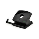Novus B 220 re+new Perforadora de Papel - Fabricada con Plastico Reciclado - Hasta 20 Hojas - Escala de Tope - Vaciado Facil - Punzones 5.5mm - Color Negro