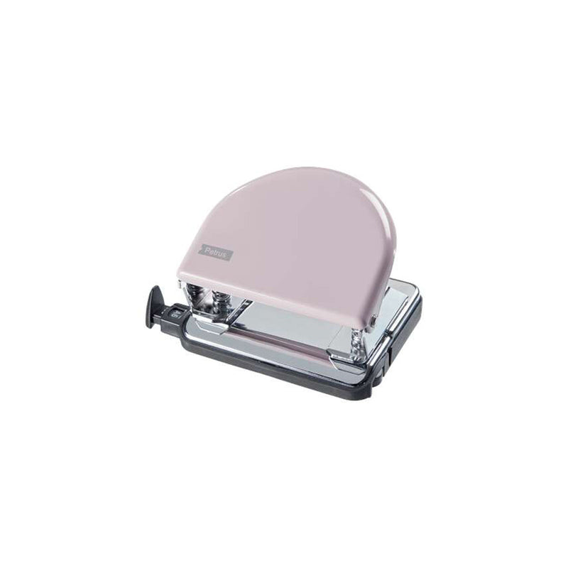 Petrus 52 Retro Taladro Perforador Metalico - Hasta 20 Hojas - Marcas de Formato - Facil Vaciado - Punzones 5.5mm - Color Strawberry Cream