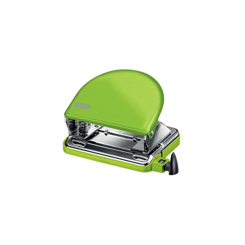 Petrus 52 WOW Taladro Perforador Clasico Metalico - Hasta 20 Hojas - Marcas de Formato - Facil Vaciado - Punzones 5.5mm - Color Verde