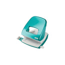 Petrus 62 WOW Taladro Perforador - Hasta 30 Hojas - Marcas de Formato - Punzones 5.5mm - Color Turquesa