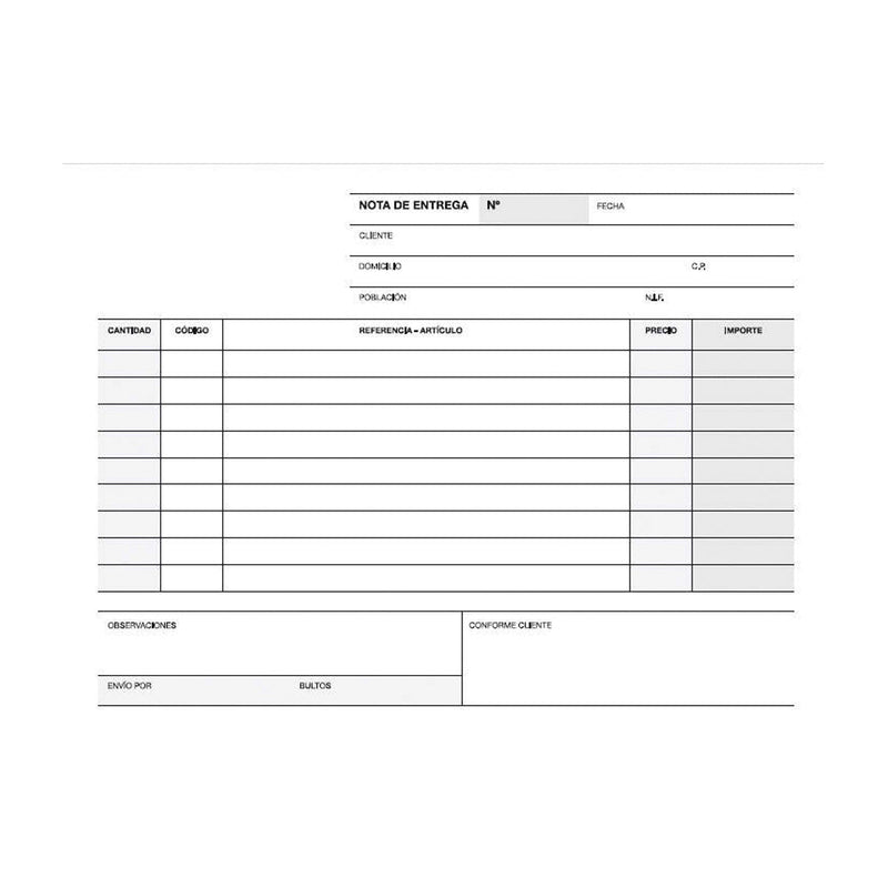 Apli Talonario Entrega 1/8 Apaisado Duplicado - Formato Apaisado - 2 Copias - Numeracion Secuencial - Papel Autocopiativo - Blanco