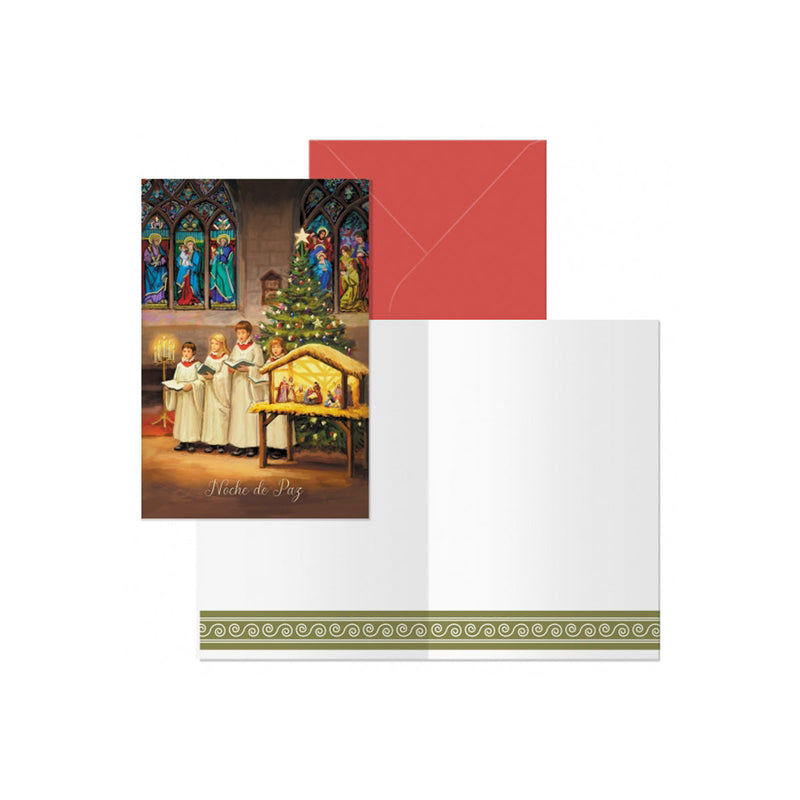 Dohe Coro Pack de 6 Tarjetas de Felicitacion Navideña con Sobre - Tamaño Cerrada 11.5x17cm, Abierta 23x17cm - Papel Offset - Impresas a todo Color