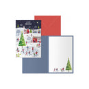 Dohe Ice Rink Pack de 6 Tarjetas de Felicitacion Navideña con Sobre - Tamaño Cerrada 11.5x17cm, Abierta 23x17cm - Papel Offset - Impresas a todo Color