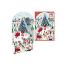 Dohe Patinando Pack de 6 Tarjetas Desplegables de Felicitacion Navideña con Sobre - Impresas a todo Color