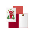 Dohe Red Door Pack de 6 Tarjetas de Felicitacion Navideña con Sobre - Tamaño Cerrada 11.5x17cm, Abierta 23x17cm - Papel Offset - Impresas a todo Color