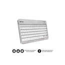 Subblim Teclado Smart Bluetooth - Ultrafino y Ultraligero - Conectividad Wireless Bluetooth 30 - Compatible con Apple, Android, Windows y Smart TV - Diseño Slim de 6Mm - Teclas Tipo Chiclet - Bateria de Larga Duracion - Color Plata