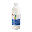 Milan Botella de Tempera 1000ml - Tapon Dosificador - Secado Rapido - Mezclable - Color Blanco