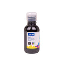 Milan Botella de Tempera 125ml - Tapon Dosificador - Secado Rapido - Mezclable - Color Negro (3 unidades)