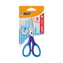 Bic Comfort Tijera Escolar de Acero Inoxidable 13cm - Mango Suave - Uso Diestro - Colores Surtidos Aleatorio