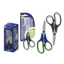 Bismark Tijeras de Oficina Acero Inoxidable 17cm - Empuñadura Ergonomica - Muy Ligeras y Resistentes - Colores Surtidos