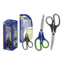 Bismark Tijeras de Oficina Acero Inoxidable 19cm - Empuñadura Ergonomica - Muy Ligeras y Resistentes - Colores Surtidos