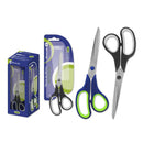 Bismark Tijeras de Oficina Acero Inoxidable 21cm - Empuñadura Ergonomica - Muy Ligeras y Resistentes - Colores Surtidos Aleatorios