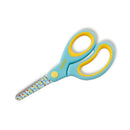 Dahle 54662 Kids Tijeras Infantiles 13cm - Puntas Redondeadas - Acero Inoxidable - Mangos Ergonomicos Recubiertos de Goma - Color Turquesa/Amarillo